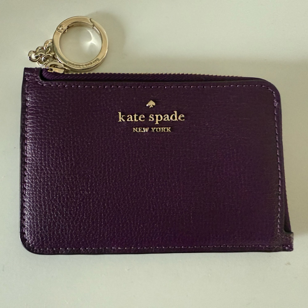 Kate Spade Darcy Medium L Zip Card Holder Deep Purple